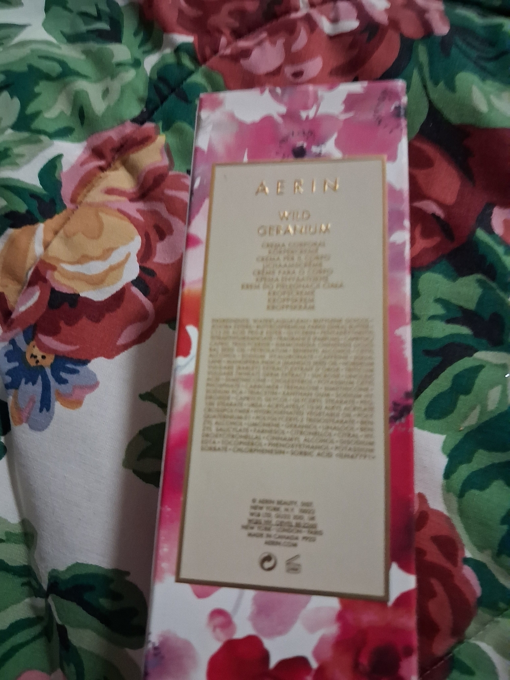 AERIN Wild Geranium Body Cream - Pink Floral Packaging - Picture 4 of 5